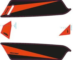 Aufkleber KTM Macina 2017 25 Aufkleber KTM Macina 2017 -Ersatzteilebike ktm 2017e bike aufkleber schwarz matt toxic orange
