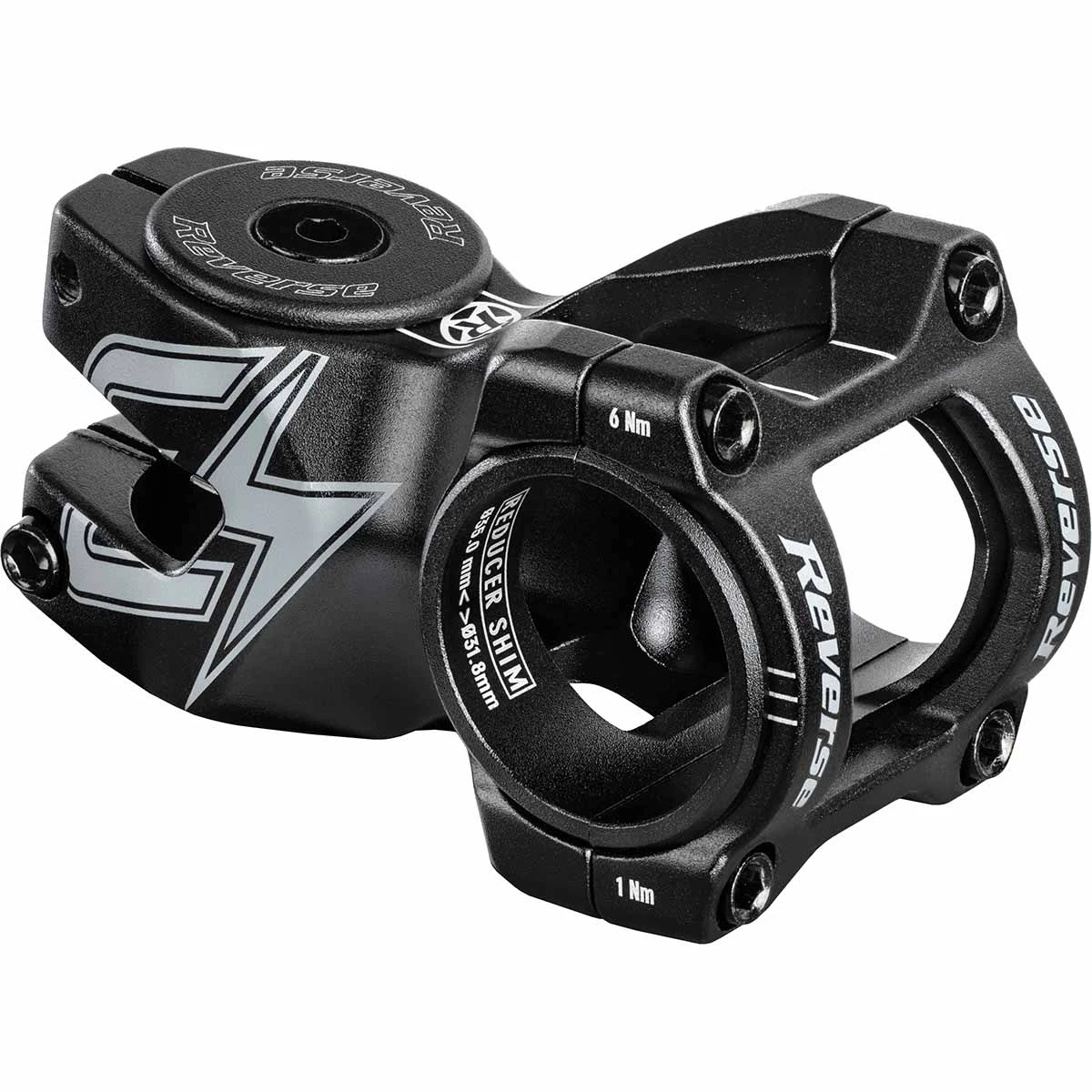 REVERSE Stem E-Black-ONE D-2 Enduro Ø31.8mm & Ø35mm (black/grey) 2 REVERSE Stem E-Black-ONE D-2 Enduro Ø31.8mm & Ø35mm (black/grey) – Bild 2