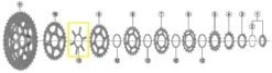 SHIMANO Distanzring Y1VN02000 Für CS-M7000 SLX 11-fach Kassette