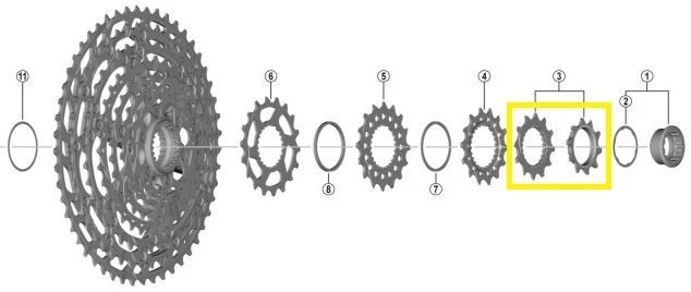 SHIMANO Ritzel Für 12-fach Kassetten XTR | XT | SLX | DEORE 10+12 Zähne 1 SHIMANO Ritzel Für 12-fach Kassetten XTR | XT | SLX | DEORE 10+12 Zähne